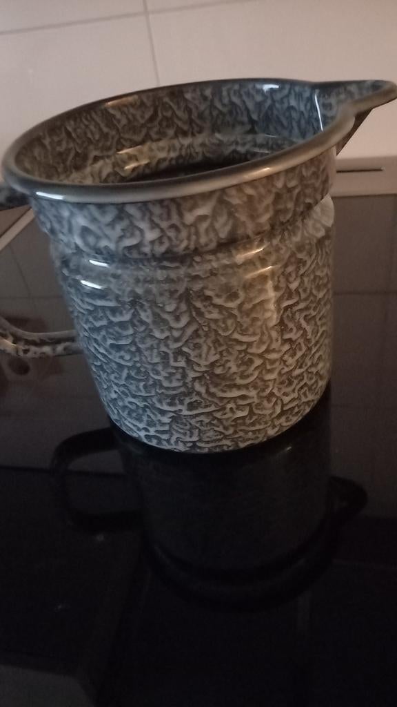 Vintage Melkkoker met Deksel, Ophalen of Verzenden, Gebruikt, Overige materialen, Kookpan of Snelkookpan