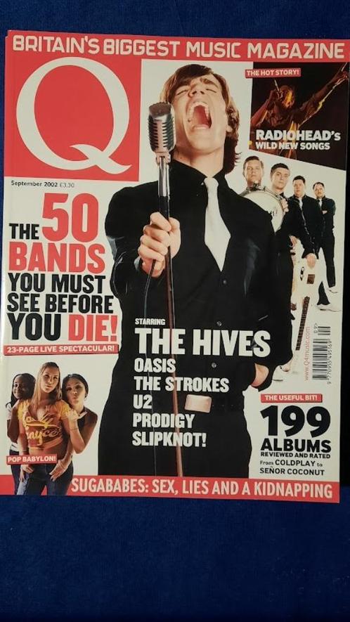 Q 9-2002 50 bands you must see before you die The Hives Suga, Boeken, Tijdschriften en Kranten, Zo goed als nieuw, Muziek, Film of Tv