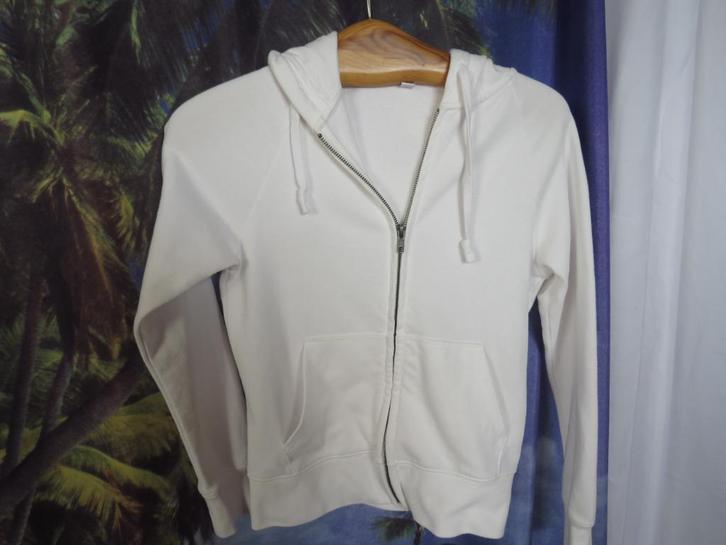 wit uniqlo sweat vest mt S, Kleding | Dames, Truien en Vesten, Gedragen, Maat 36 (S), Wit, Ophalen of Verzenden