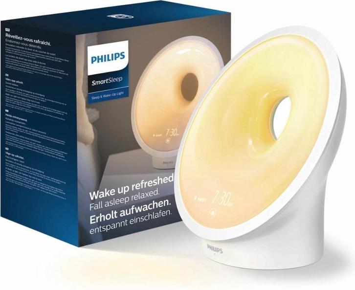 ✅ Philips Sleep & Wake up Light HF3651/01 - NIEUW, Witgoed en Apparatuur, Wekkers, Nieuw, Digitaal, Ophalen of Verzenden