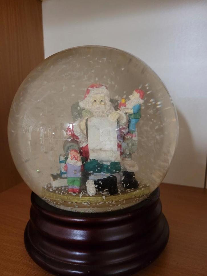 Speeldoos, sneeuwbol kerstman, opwindbaar, Antiek en Kunst, Antiek | Vazen, Ophalen