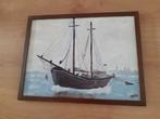 Schilderij vissersboot, Antiek en Kunst, Ophalen of Verzenden