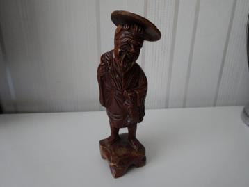 Mooi vintage Beeld van Chinese Man met Hoed.  beschikbaar voor biedingen