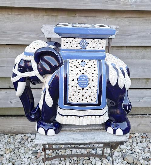 Prachtige grote keramische olifant., Verzamelen, Retro, Huis en Inrichting, Ophalen of Verzenden