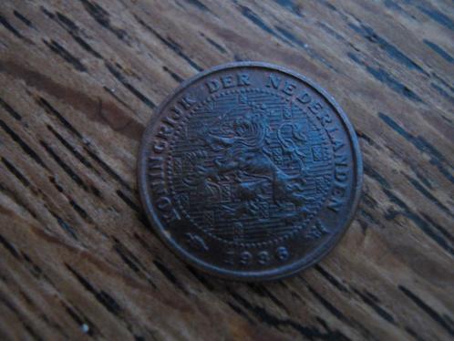 Bronzen 1/2 Cent uit 1936 van koningin Wilhelmina #465, Postzegels en Munten, Munten | Nederland, Losse munt, Overige waardes