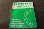 Honda EX1000 1985 generator shop manual handboek, Ophalen of Verzenden, Honda