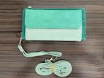 Handtas/clutch met pols en schouderband. Aqua/mint. NIEUW, Sieraden, Tassen en Uiterlijk, Tassen | Damestassen, Ophalen of Verzenden
