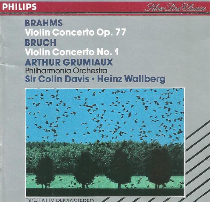 BRAHMS Violin concerto op. 77 CD GRUMIAUX PHILIPS AG ZGAN, Cd's en Dvd's, Cd's | Klassiek, Zo goed als nieuw, Orkest of Ballet