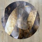 Muurcirkel forex 60x60 cm – Abstract goud design, Nieuw, Print, Info@demuurdecoratie.nl, 9076KA