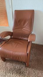 Leren stoel bruin, Huis en Inrichting, Fauteuils, Ophalen, Zo goed als nieuw, 75 tot 100 cm