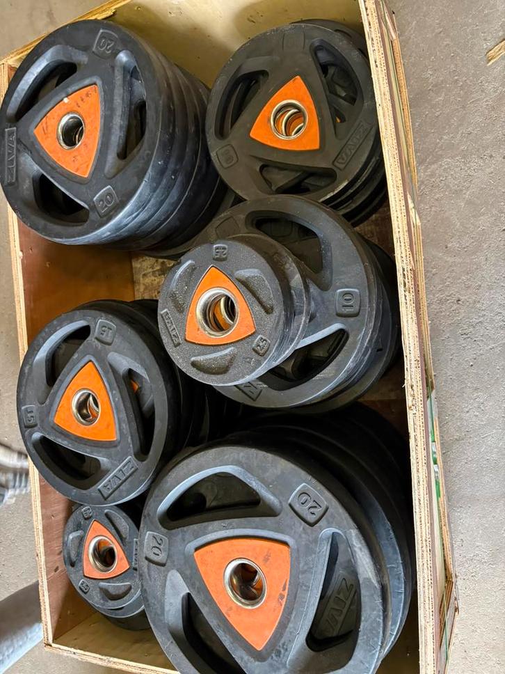 Ziva olympische halter schijven, Sport en Fitness, Fitnessmaterialen, Gebruikt, Halterschijven, Ophalen of Verzenden