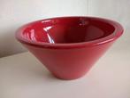 Rode plantenschaal, wijde bloempot, schaal warm rood 21 cm, Tuin en Terras, Bloempotten, Rond, Zo goed als nieuw, Minder dan 25 cm