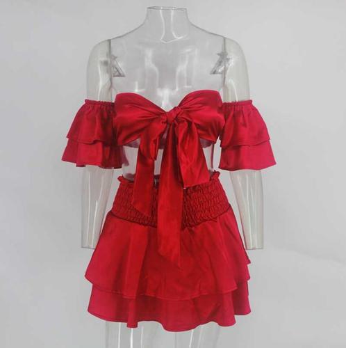 Rode top met rokje spaans satijnen sexy zomer dames vrouwen, Kleding | Dames, Tops, Nieuw, Rood, Korte mouw, Verzenden
