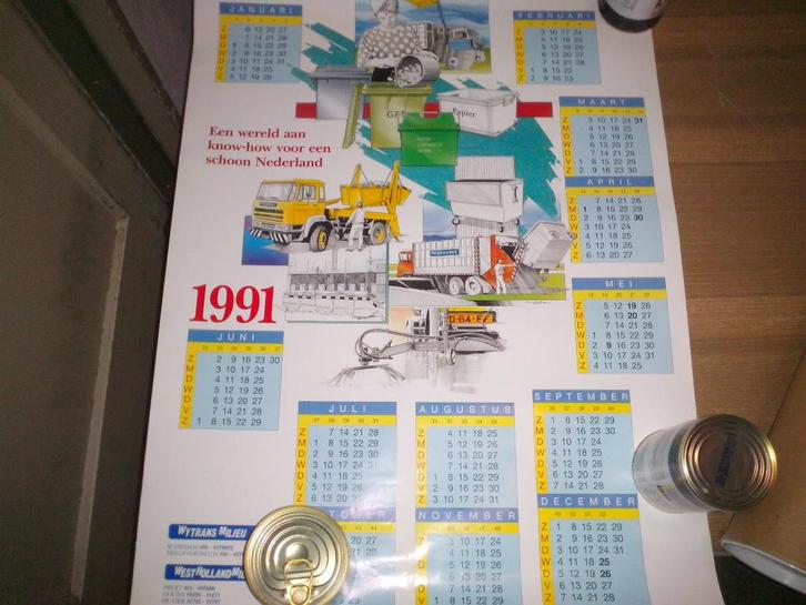 3 vuilniswagen posters: 2x Mercedes Rotopress + DAF Wytrans, Verzamelen, Automerken, Motoren en Formule 1, Zo goed als nieuw, Auto's