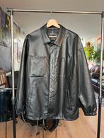Black unisex faux leather jacket from Bershka. Size Medium., Kleding | Heren, Jassen | Zomer, Nieuw, Ophalen of Verzenden