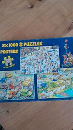 Puzzels  Jan v. Haasteren. 3 X 1000 stukjes,  Compleet., Hobby en Vrije tijd, Denksport en Puzzels, Ophalen, 500 t/m 1500 stukjes