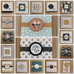 133 stuks Handmade kraft dubbele kaartjes vierkant NIEUW, Ophalen of Verzenden, Nieuw