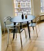 Set 4 vintage metalen stoelen, Huis en Inrichting, Ophalen