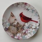 Porseleinen bord met vogels en nestje,gesigneerd & genummerd, Ophalen of Verzenden