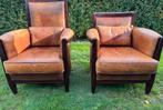 Set schapenleren Art Deco fauteuils., Huis en Inrichting, Fauteuils, Ophalen, Gebruikt, ., 75 tot 100 cm