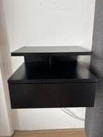 Twee zwarte nachtkastjes (fonQ), Ophalen, Overige materialen, Minder dan 45 cm, Zo goed als nieuw