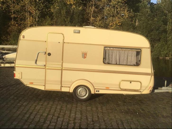 Tabbert 410 1995, mooie caravan!, Caravans en Kamperen, Caravans, Particulier, tot en met 3, 750 - 1000 kg, Rondzit, Tabbert, Omvormbare zithoek