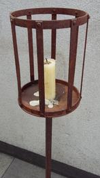 Om 1900 GROTE 128,5 CM. Gesmede Kandelaar Kerk Klooster, Antiek en Kunst, Antiek | Kandelaars, Ophalen, Overige materialen