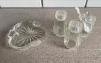 Anieke peper en zout stel glas suiker potje, Antiek en Kunst, Antiek | Glas en Kristal, Ophalen of Verzenden