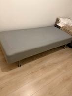 Boxspring, Ophalen of Verzenden, Gebruikt, Eenpersoons, Grijs
