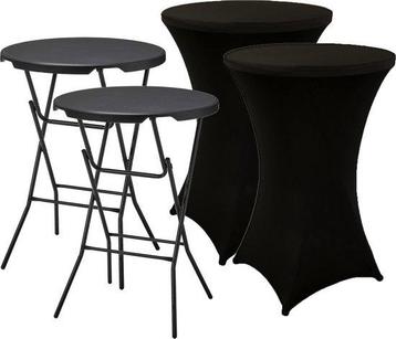 2 Statafels zwart (te huur) beschikbaar voor biedingen