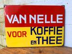 Emaille reclamebord Van Nelle Koffie en Thee Langcat Bussum, Ophalen of Verzenden, Gebruikt, Reclamebord