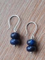 handgemaakte oorbellen echt zilver en lapis lazuli, Sieraden, Tassen en Uiterlijk, Oorbellen, Hangers, Nieuw, Met edelsteen, Zilver
