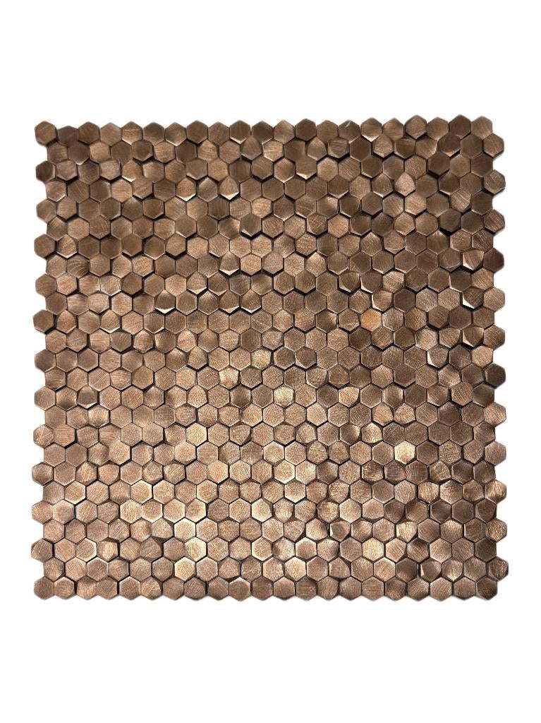 Mosaic Colonial L Antic Hexagon Bronze 10mm 3D, Doe-het-zelf en Verbouw, Tegels, Nieuw, Wandtegels, Overige materialen, Minder dan 20 cm