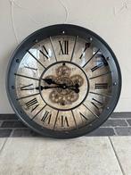 Countryfield Klok grant metaal grijs, Huis en Inrichting, Ophalen, Zo goed als nieuw, Wandklok