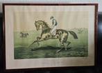 Art deco Fille de L'Air paarden race litho, Antiek en Kunst, Ophalen
