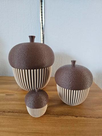 Herfst Decoratie Eikels - Set van 3 beschikbaar voor biedingen