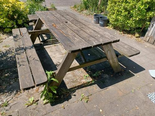 Twee picknick tafels groot en klein GRATIS!!, Tuin en Terras, Picknicktafels, Gebruikt, Rechthoekig, Ophalen