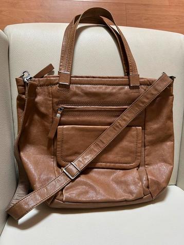 Leren kipling Dames tas schoudertas cognac bruin beschikbaar voor biedingen