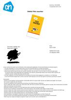 Pathé voucher bioscoopkaartjes 2x, Tickets en Kaartjes, Eén persoon, Vrijkaartje alle films