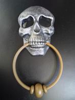 Halloween Doodskop Deurklopper met geluid en verlichte ogen, Ophalen, Zo goed als nieuw, Feestartikel, Halloween of Griezel