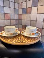 Limoges,Sofafils,veritable porcelaine,2 kommen met schotels, Antiek en Kunst, Ophalen of Verzenden