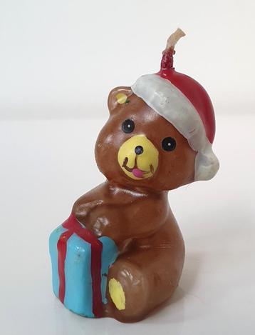 kerst kaarsje: beer met kerstmuts, €3,50 inclusief verzenden beschikbaar voor biedingen