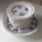Gebaksstel 12 delig met fruitdecoratie, Antiek en Kunst, Antiek | Servies los, Ophalen