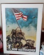 poster WWII 7th war loan - Now All Together, Amerika, Ophalen of Verzenden, Landmacht