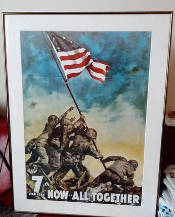 poster WWII 7th war loan - Now All Together 