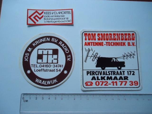 sticker oud Radio TV elektro antenne winkel vintage Krijnen, Verzamelen, Stickers, Zo goed als nieuw, Bedrijf of Vereniging, Verzenden