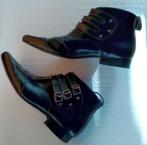 schoenen Gothic laarsjes maat 43 handgemaakt Engeland, Ophalen of Verzenden, Zo goed als nieuw, Zwart