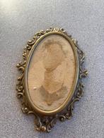 Antieke Ovale Messing Fotolijst, Antiek en Kunst, Ophalen of Verzenden