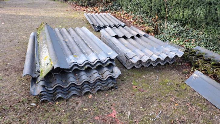 Gebruikte golfplaten - ideaal voor schuur of overkapping, Doe-het-zelf en Verbouw, Dakpannen en Dakbedekking, Gebruikt, Golfplaat