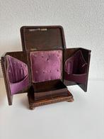 Antieke houten juwelendoos / sieradendoos (ca. 1900), Ophalen of Verzenden